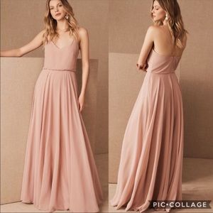 Jenny Yoo Inesse Pink Chiffon Dress